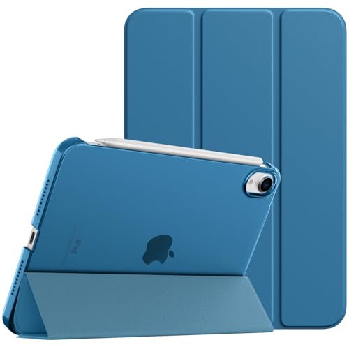 TiMOVO Custodia per iPad Mini 7 A17 PRO da 8,3 Pollici 2024, iPad Mini 6a Generazione, Sottile Cover Traslucida Supporto Touch ID e Ricarica Apple Pencil, Sveglia/Sonno Automatico, Blu Pavone