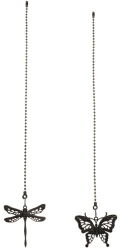 JECOMPRIS 2piezas Extensor De Cadena Vintage Para Ventilador De Techo Tiradores De Cadena Adornos Para Luces Fácil Instalación