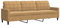 vidaXL Sofa 3-Sitzer, Polstersofa für Wohnzimmer, Couch Loungesofa Metallgestell, Dreisitzer Samtsofa Sitzmöbel, Modern, Braun 210cm Samt