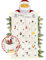 Adventskalender zum Befüllen, Cshare 24 Adventskalender aus Stoff zum Befüllen, mit Lichterkette, Santa is Coming Countdown Kalender zum Aufhängen,Geschenksäckchen,Wiederverwendbarer Wandteppich Set