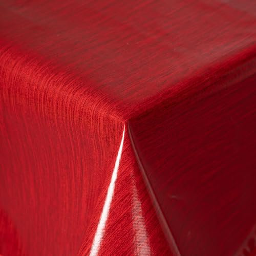 texpot Wachstuch 110 x 140 cm mit Linien abwaschbar mit Saum Polyester Gartentischdecke