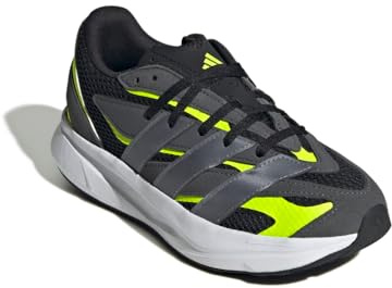 Adidas Lightstride Unisex Kids Sneakers, Black/Metallic Iron/Lucid Lemon, 22.2 cm