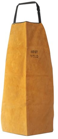 ZCLS Delantales De Soldador De Cuero De Vaca Ropa De Trabajo Delantales De Herrero De Piel De Vaca Resistentes Al Calor Y A Las Llamas Amarillo, Aprox.82 * 52cm(2pcs)