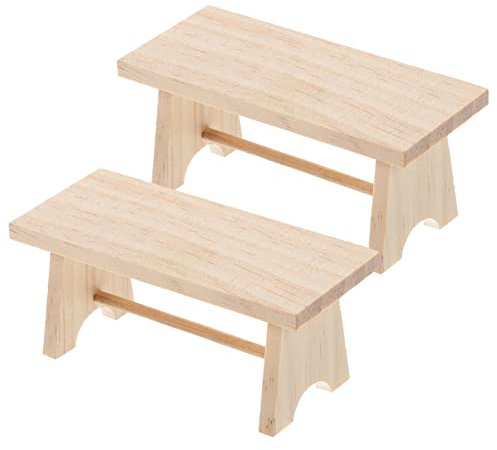 PHENOFICE Miniatur Holztisch Modell Unvollendeter Teetisch Für Puppenhaus Fotorequisiten Miniaturmöbel Naturfarbe Ideal Für Garten Und Camping Szenen