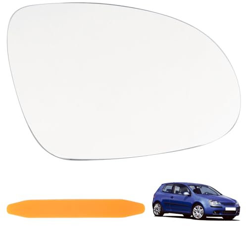 NewZC Cristal de Espejo Retrovisor Derecho para VW Golf MK5 2004-2009/VW Pas-sat 2007-2011/Mago-tan 2006-2011/Sagi-tar 2006-2011/Lav-ida 2008-2012 - Lado del Pasajero Espejo Retrovisor Coche