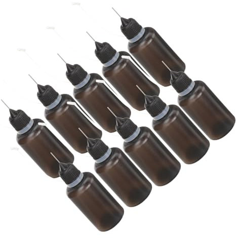 NUOBESTY 20pcs Sharp-nosed Oil Bottle Applicator Bottle Plastic for Engine Oil Containers