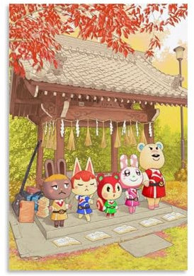 Animal Crossing Friends Club Exquisite Game Poster Wandkunst Bilddruck Moderne Familienzimmer Dekor 08x12inch(20x30cm)