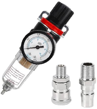 Luftfilterregler AFR2000 Druckluftregler mit Wasserabscheider und Manometer für Luftkompressor und Druckluftwerkzeuge