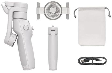 LFGOZSD For DJI for Osmo for Mobile 6 OM handheld gimbal 3-Axis for Stabilization ActiveTrack 5.0 for for Built-In Rod(Vlog combo)