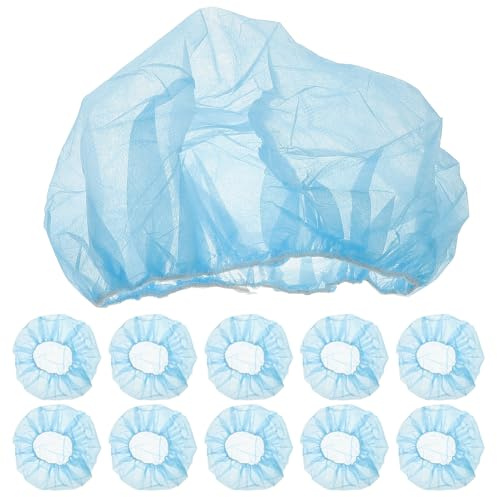 Gogogmee Cuffie Blu Elastiche Traspiranti Chioma Monouso per Non Pezzi Tessuto 100 per Industria e Negozi di Succhi