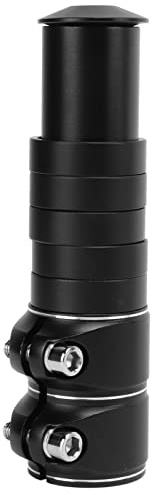 Oytrui Bike Fork Stem Extender, Aluminum Alloy Handlebar Riser with Anodized Finish for Mountain Road Bikes, Easy Installation (Black)