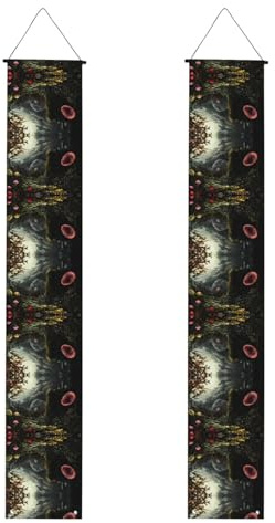 Porch Banner WZYWHJ The Venus Flytrap Waits Picture Decor Wall Hanging Banner Door Sign, for Outdoor Indoor Yard Party 12''x71''
