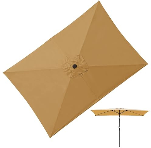 Générique Parapluie de Remplacement pour Parasol,Couverture Rectangulaire Imperméable - 2x3m Toile d'pour Parasol Rectangulaire - pour Jardin Plage Balcon Piscine Porche Marché Pelouse