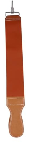 HOMOBABE Doppeltes Schleifband aus Leder und Canvas mit Fein Ausbalanciertem Design und Aufhängebügel für Rasiermesser und Scheren im Heim und Salonbereich Braun