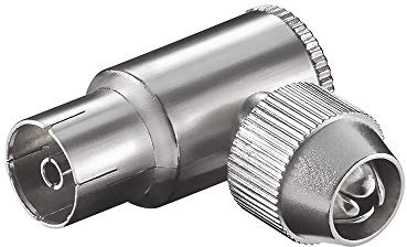 Goobay CK 1005 Koaxial Winkel Kupplung 9,5 mm Metall