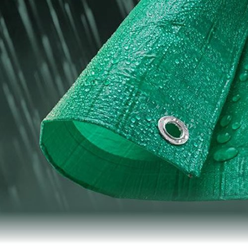 GardenersDream Heavy Duty Tarpaulin - Various Economy Sheet with Eyelets - Waterproof Tarpaulin Roofing Sheet for Construction, Agriculture, Camping, and Outdoor Use (GREEN - 7M X 9M)