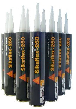 Sikaflex 260 N Noir Colle de carrosserie 12 x Cartouches 300 ml 151170