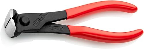 Knipex Tronchese per Meccanica con Tagliente Frontale Bonderizzata Nera, Rivestiti in Resina Sintetica 160 Mm 68 01 160 Ean