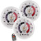 Lantelme 3 Stück Kühlschrankthermometer Set zum ankleben Temperaturüberwachung + - 50°C | Präzise Analog Thermometer für Kühlschrank Gefrierschrank Kühltheke Kühlhaus | Kunststoff Farbe Weiss