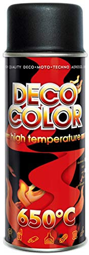 Deco colore resistente al calore vernice spray alta temperatura stufe Exhausts BBQ VHT Xht (nero)