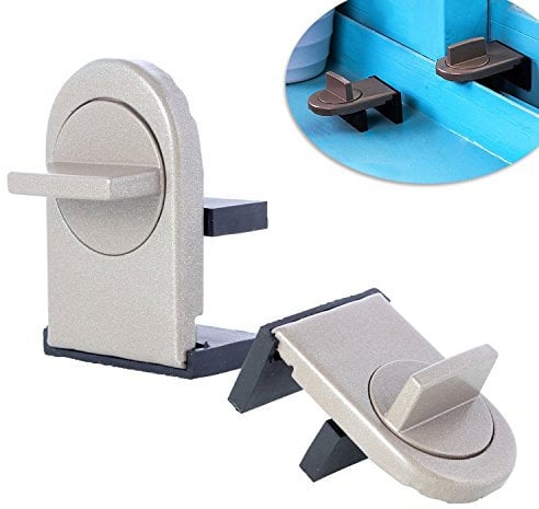 Neuftech 2 x Ajustable Bloqueo de Ventanas Cerradura de Seguridad del bebé para Ventanas y Puertas