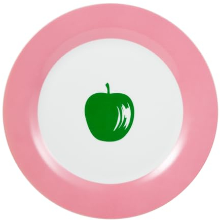 Plato llano 4 pzs porcelana benetton fruits rosa