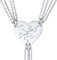U7 Halskette für Damen Mädchen Edelstahl 6 Stk. Herz Puzzle Anhänger Partnerketten Modeschmuck Accessoire für Freundschaft Familien Schwester