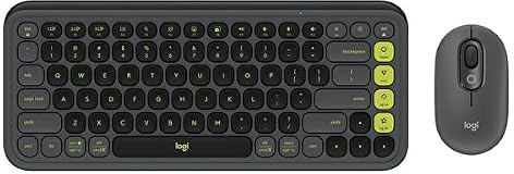 Logitech Juego de Teclado y ratón inalámbricos Pop Icon Combo Bluetooth, diseño cómodo, Teclas programables, Clic silencioso, Interruptor Simple para hasta 3 Dispositivos, Teclado Turco Q