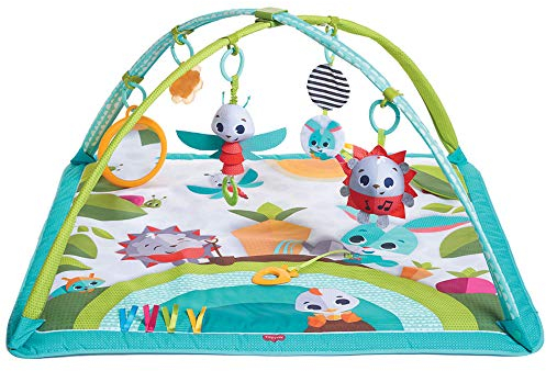 Tiny love baby spieldecke gymini sunny day, große multifunktionale krabbeldecke mit 16 versch. aktivitäten und verstellbaren spielbögen, nutzbar ab der geburt (0m+), 85 x 75 x 45 cm, meadow days