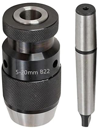 Almencla Mandrin de Perceuse sans Clé 5-20mm MT2-B22 avec Adaptateurs de Mandrin pour Conversion de Clé à Chocs