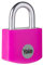 Yale YE3B/25/112/1/P - Standardschutz Aluminium-Vorhängeschloss Rosa 25mm - Stahlbügel - 3 Schlüssel