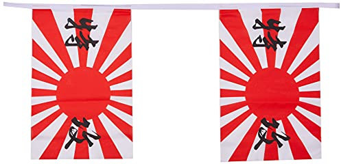 AZ FLAG - Guirlande Drapeau Japon WWII Kamikaze - 12 Mètres Avec 20 Drapeaux Japonais De 45x30 cm - Fanions 100% Polyester - 200g