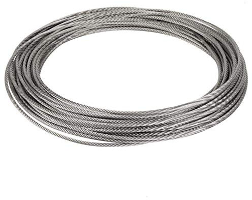 20m Filo di acciaio Cavo di acciaio inossidabile metallico duro per sollevamento pesca 3mm(3mm)