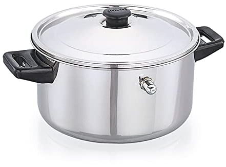 Generic Super Quality Stainless Steel Premium Milk Pot ,Milk Boiler, Milk Cooker, Double Wall with Whistle and Funnel, (2 Litre, Silver),Stainless Steel,Silver