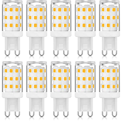 G9 LED Glühbirnen ohne Flimmern 3W Entspricht 20W 25W 28W 33W Halogenbirnen, Warmweiß 3000K, G9 Sockel Energiesparende LED Lampe, Nicht dimmbar, CRI>85, AC 220-240V, 10er Pack