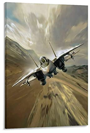 ZHUTOU F14 Tomcat Fighter Jets Poster Leinwandbild Poster und Wandbild Moderne Familie Schlafzimmer Dekor 30 x 45 cm