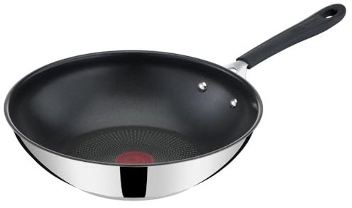 Tefal Jamie Oliver Quick & Easy E3031944 Induktions-Wok, Edelstahl, 28 cm, silberfarben