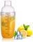 Shaker à Cocktail, 350-700 ml en Résine Plastique Transparente Shaker avec Balance et Passoire Mélangeur pour Maison Bar Lait Thé Fête Café Restaurant Vin Jus De Fruits MéLangéS Boissons(700 ml)