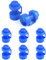 QWORK 8 Stück Trampolin Endkappen Ø 25 mm, Endkappen für Trampolin, Trampolin Ersatzteile, Sicherheitsnetz Ersatzteil, Blau