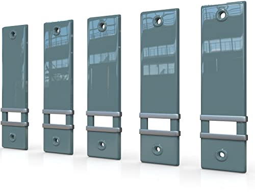 markiso® Rolladengurt Abdeckung [5 Stück] – Lochabstand 135 mm | Gurtwickler Abdeckung aus Kunststoff | Einfache Montage ohne Gurtausbau | Passend für Min- & Maxigurte | Farbe Grau