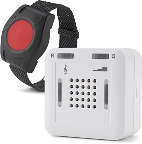 ELDAT - Mobiler Hausnotruf mit Notrufsendern und Quittierungsfunktion - Notrufknopf für Senioren - RS16 mit Armbandsender RT26