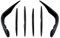 Nonuin Splitter Frontspoiler Für Mercedes Für Benz GLC/GLC Coupe GLC250 300 GLC43 AMG Nebelscheinwerfer Trim Cover Aufkleber Air Knife Stoßstange Spoiler Grille (Farbe : 6pcs Gloss Black)