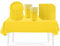 53PCS Sunflower Yellow Party Tableware Decorations for Kids Birthday, Disposable Tableware Set with Tablecloth, 7inch Paper Plates, Paper Napkins, Cups for Xmas Birthday Wedding Party Favor