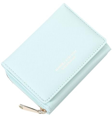 HAIWILL Geldbeutel Damen Klein PU Leder, Portmonee mit Münzfach und 7 Kartenfächern, Gross Kapazität Kleines Portemonnaie Viele Fächer (Saffiano Grün)