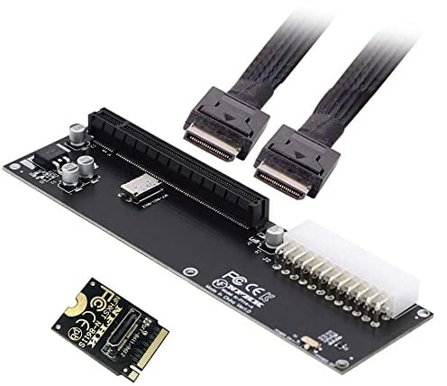cablecc Adaptador PCI-E 3.0 M.2 M-Key a Oculink SFF-8611 SFF-8612 para tarjeta gráfica externa GPD Win Max2 y SSD
