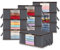 Lifewit 10 Stück 35L Aufbewahrungstasche, Unterbett Aufbewahrungsbox Kleideraufbewahrung, Faltbare Umzugskartons mit Klarem Fenster für Bettdecken Kleidung Decke T-Shirts Kleiderschrank, Grau
