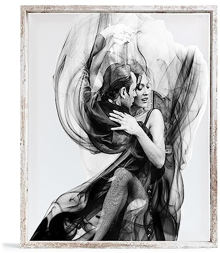 Bilderrahmen Leerrahmen für Leinwand Bilder auf Keilrahmen | Format 90x120 cm in Vintage Optik
