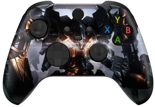 eXtremeRate Front Gehäuse Case für Xbox Series X/S Controller, Ersatz Vordere Hülle faceplate Skin Shell Cover Zubehör für Xbox Core Controller Model 1914(Armored Mercenary)-KEIN Gamepad