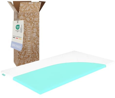 September Komfortschaum Topper 80 x 200 x 6 cm - Mittel-Fest - Made in Germany - Oeko-Tex - 60° Grad waschbar - 80x200
