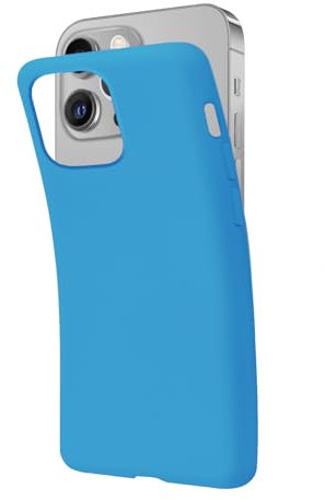 SBS iPhone 14 Plus Hülle Blau Cerulean Pantone 2191C Hülle Weich Flexibel Kratzfest Dünn Bequem in der Tasche Hülle Kompatibel mit Wireless Charging